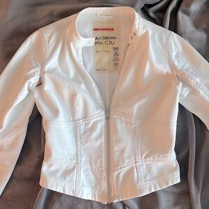 PRADA white jean special edition jacket.